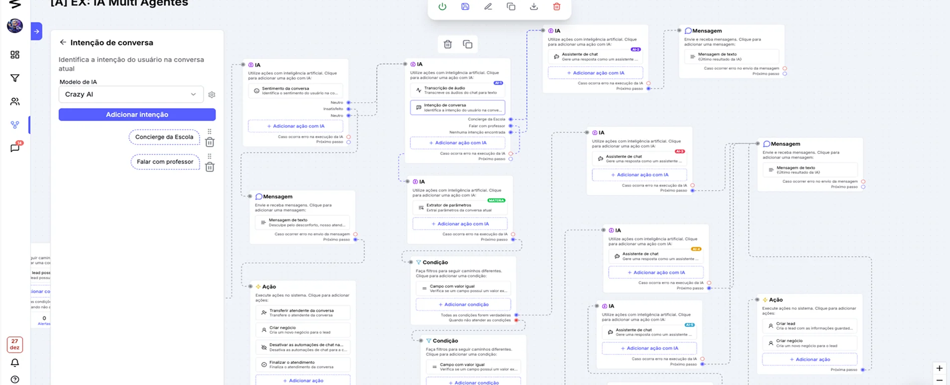 Construtor de IA multi-agentes